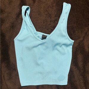 SHEIN Sky Blue Ribbed Camisole